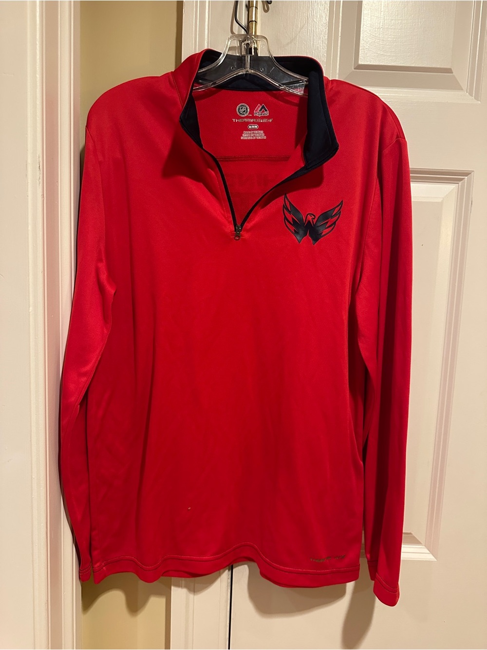Washington Capitals Majestic Therma Base 1/4 Zip Pullover Men’s M NHL